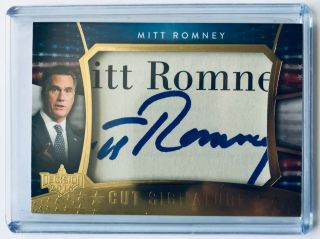 Decision 2016 Mitt Romney Cut Signature Autograph Card Series 2