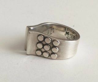 Vintage Anna Greta Eker Sterling Silver Ring,  Norway,  Bold Design, 2
