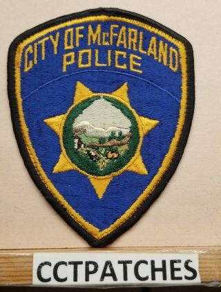 City Of Mcfarland,  California Police Shoulder Patch Ca
