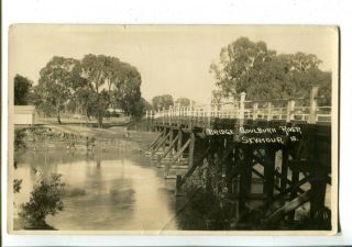 Seymour Bridge Goulburn River C.  1914 Rppc