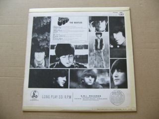 THE BEATLES RUBBER SOUL UK PARLOPHONE MONO LP ALBUM XEX 579 & 80 1965 V 2
