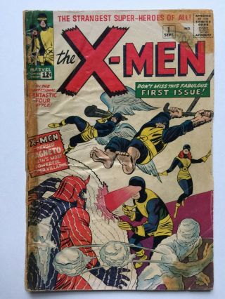 Uncanny X - Men 1 (marvel Comics 1963) Unrestored,  1st Appearance Of X - Men,  Fair