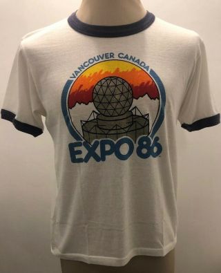 Vintage Graphic T - Shirt - Expo 86 Vancouver Bc - Science Center - Men 