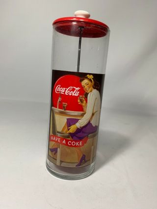 Have A Coke - Coca Cola Glass Straw Holder - Glass Straw Holder