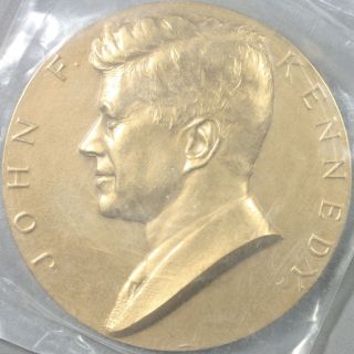 3 " Bronze John F.  Kennedy Medal Paperweight
