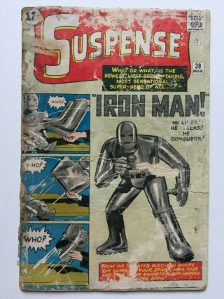 Tales Of Suspense 39 (marvel Comics 1963) 1st Appearance Iron Man,  No Avengers