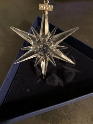 2005 Swarovski Crystal Annual Christmas Ornament Large Star Snowflake Tree