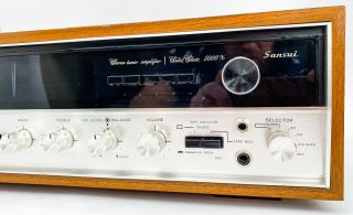 Vintage Sansui 5000x Stereo Am/fm Receiver W/ Wood Case In
