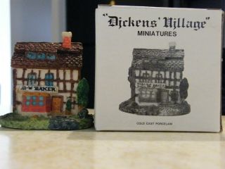1986 Dept 56 Dickens Village Miniature/ Box Cold Cast Porcelain (baker) Estate