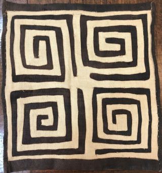Handwoven Authentic And Vintage African Kuba Raffia Cloth From Drc