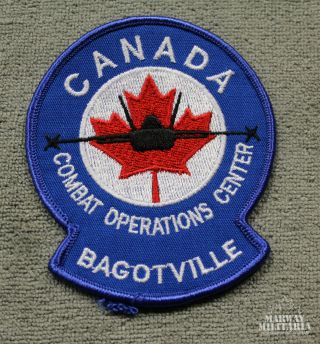 Caf Rcaf,  Canada Combat Operation Center Bagotville Jacket Crest / Patch (19458)