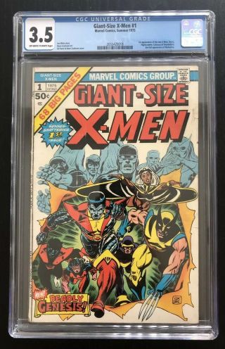 Giant Size X - Men 1 Cgc 3.  5 First X - Men Storm Nightcrawler & More Comic Book