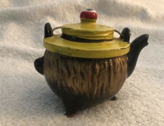 Vintage Clown Face Black Face Americana Teapot Pepper Shaker with Wire Handle 3