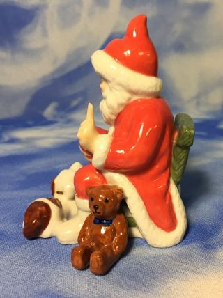 Limited Edition 2012 Royal Copenhagen Santa Claus w/ Puppy Dog Figurine EUC 2