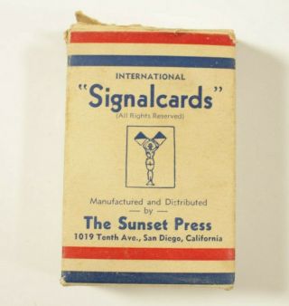 Vintage Wwii 1940s Set Of International Maritime Signalcards
