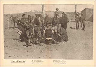Cowboys Gamble With Indians,  Monte,  Larger Print By Frederic Remington 1902