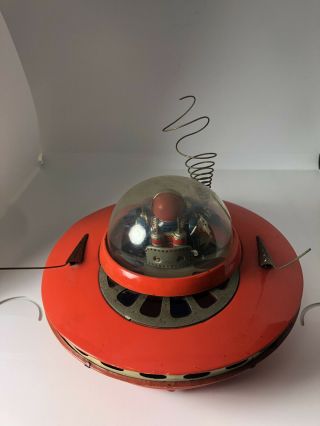 Vintage Cragstan Flying Saucer - UFO Tin Toy - 1950 Ko Yoshiya Japan Space Ship 3