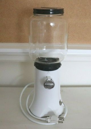 Vintage Kitchenaid Coffee Bean Burr Grinder Retro Glass Globe Kcg200 White