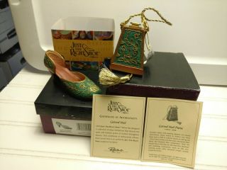 Vintage - Just The Right Shoe - 2000 - Carved Heel - 25096 - W/box And - With Purse