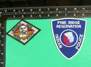 Pine Ridge Reservation & Wounded Knee Tribal Police Patches South Dakota