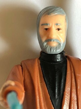 Vintage Kenner Star Wars Obi - Wan Ben Kenobi Gray Hair Blue Lightsaber