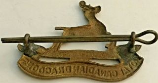 WWII Royal Canadian Dragoons Cap Badge,  1st Canadian Infantry Division 2