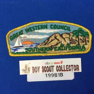 Boy Scout Csp Great Western Council Shoulder Patch California