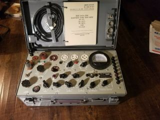 Vintage Military Tv 7d/u Tube Tester For Part,  Calibration