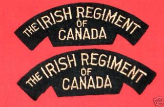 The Irish Regiment Of Canada Cloth Shoulder Flashes