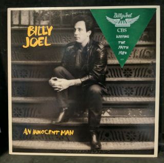 Billy Joel ‎an Innocent Man Columbia Qc 38837 Gold Stamped Promo W/ Huge Sticker