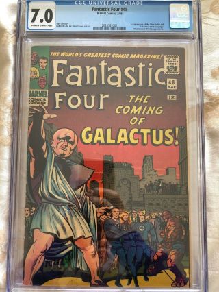 Fantastic Four 48 Cgc 7.  0 1st App Of Silver Surfer And Galactus (cameo).