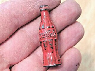 Vintage Cast Metal Coca Cola Coke Red Pencil Sharpener