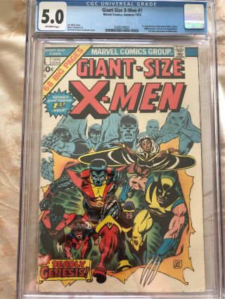 Giant - Size X - Men 1 Cgc 5.  0 1st App Of X - Men.  2nd Full App Of Wolverine