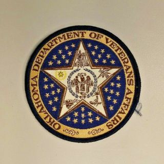 Vintage Oklahoma Dept.  Of Veterans Affairs Security/police Patch Embroidered