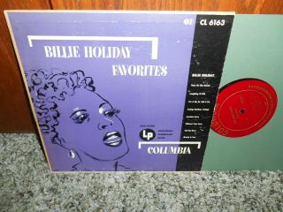 Billie Holiday Favorites Cl 6163 Columbia Jazz 10 Inch Lp