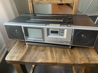 Vintage General Electric 4cm3326x Boombox Am/fm Radio,  Cassette,  Tv Portable