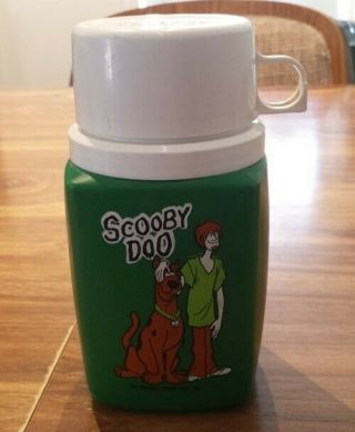 Vintage 1973 Scooby Doo Thermos By Thermos Hanna Barbera Green Kids Collectible
