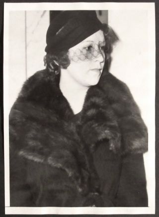 Press Photo 1935,  Sally Blackman,  Tipped Fbi About " Baby Face " Nelson