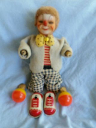 Clown Schuco Tin Wind - Up Clown With Balls Tin Toys