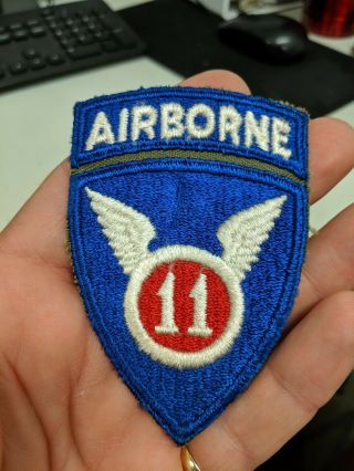 Wwii Us Army 11th Airborne Division Patch With Attached Tab Look