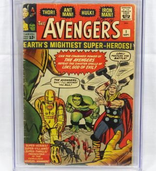Marvel Comics The Avengers 1 CGC 3.  0 Origin 1st Appearance Stan Lee Jack Kirby 2