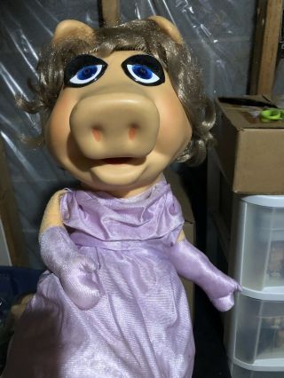 Vintage 1977 Fisher Price Miss Piggy Hand Puppet Doll Jim Henson Muppets 17 "