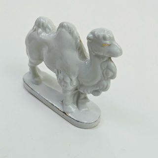 Vintage Porcelain Nativity Camel White w/Gold Trim Made in Japan 3