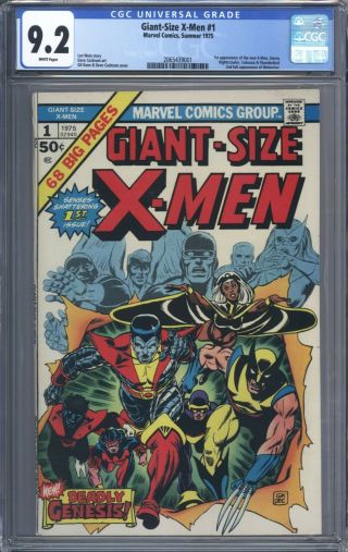Giant Size X - Men 1 Cgc 9.  2 1st Storm Colossus Nightcrawler