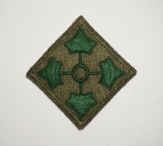 4th Infantry Division Patch Wwii Us Army P0266