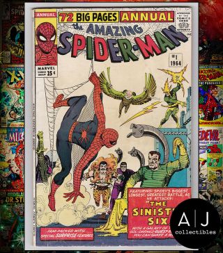 Spider - Man Annual 1 (marvel) Vg - Fn High Res Scans