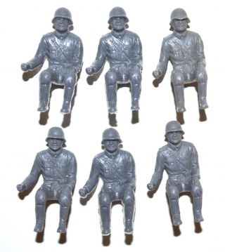 Vintage 1960s Marx Battleground Playset Seated German Soldier Plastic Figures
