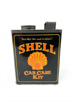 Shell Car Care Kit Only Box Empty Can Black Made In England