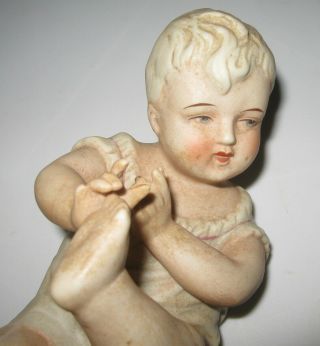 VINTAGE PIANO BABY DOLL BISQUE/PORCELAIN FIGURINE 2