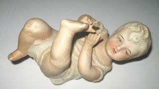 VINTAGE PIANO BABY DOLL BISQUE/PORCELAIN FIGURINE 3